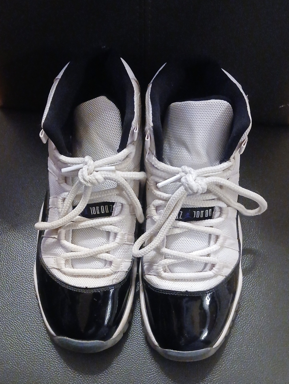 Kids White and Black Jordan High-Top Sneakers